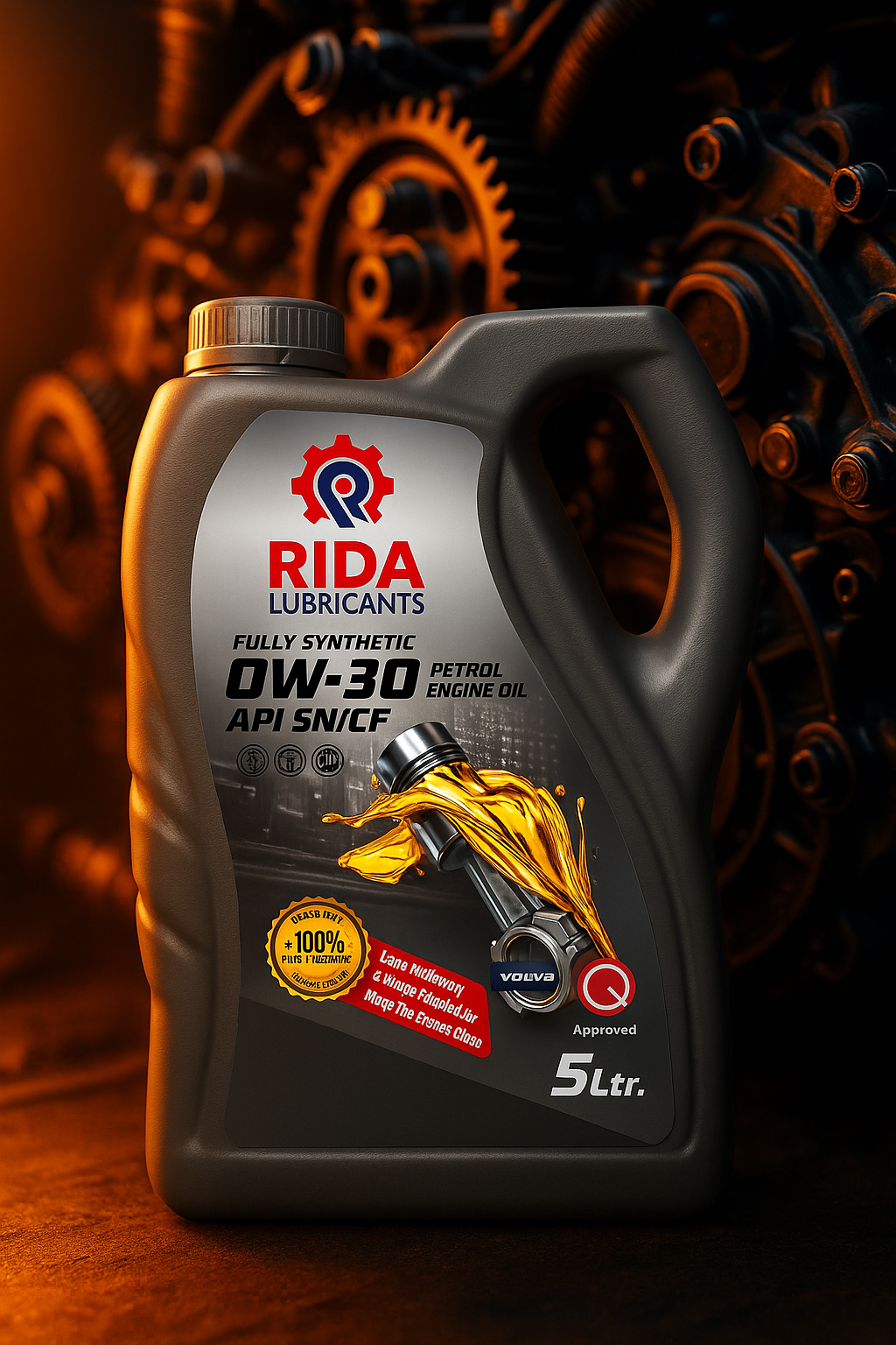 Rida 0W-30 Fully Synthetic Engine Oil - Premium Performance (4-Gallon Case)