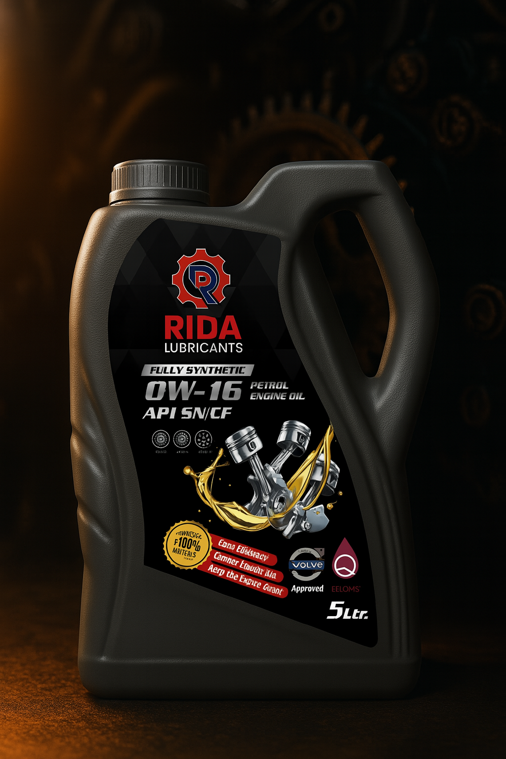 Rida 0W-16 Fully Synthetic Engine Oil – Premium Performance (4-Gallon Case)