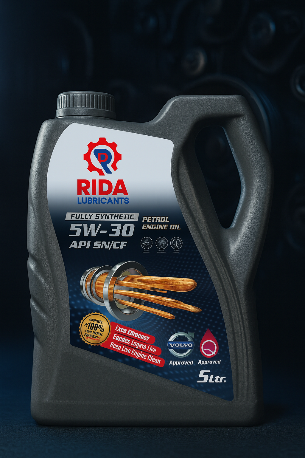 Rida 5W-30 Fully Synthetic Engine Oil – Premium Quality (4-Gallon Case)